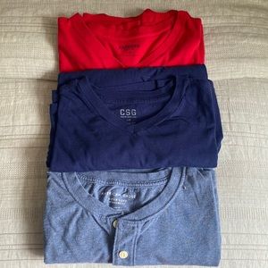 T-shirt bundle 3 size L red/blue/blue grey